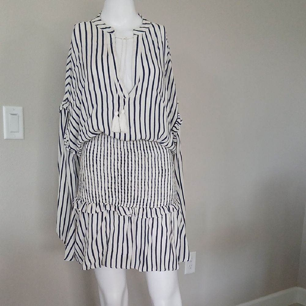 Striped Black and White Women's Dress